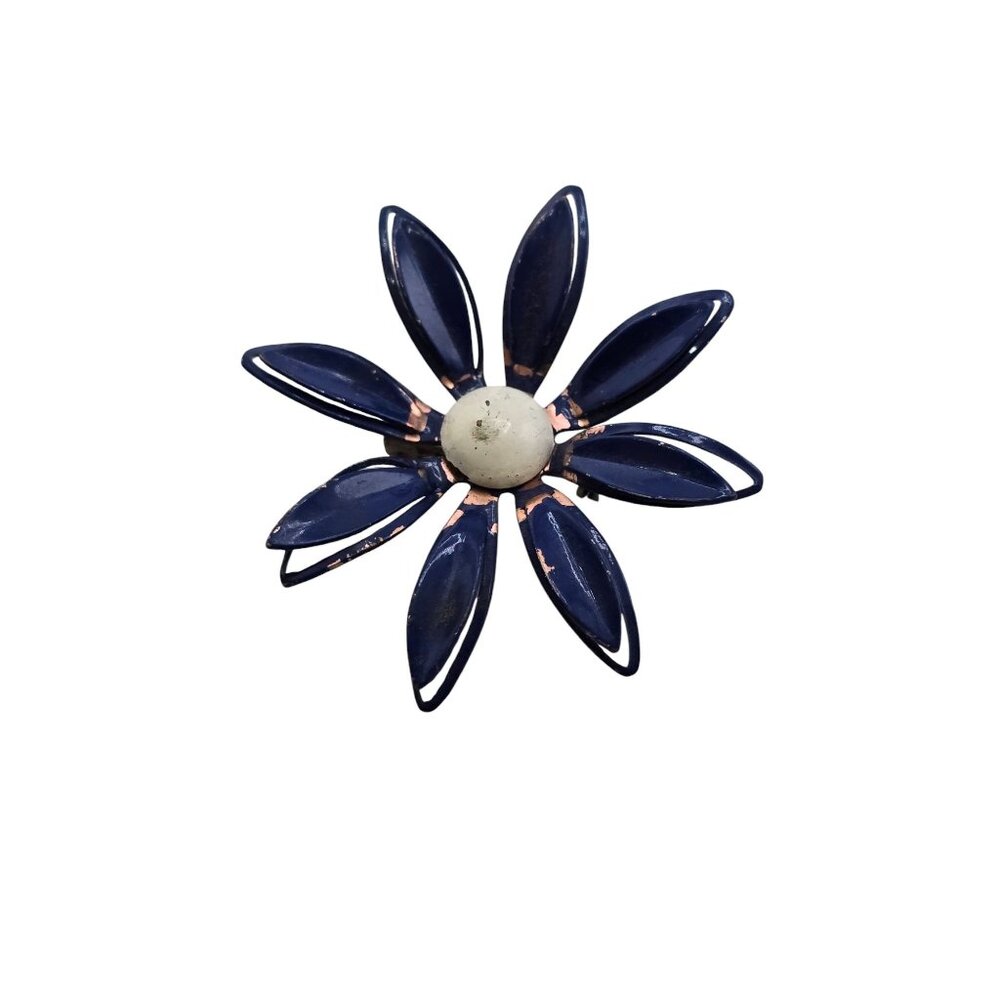 Vintage Enamel Flower Brooch (A8014)